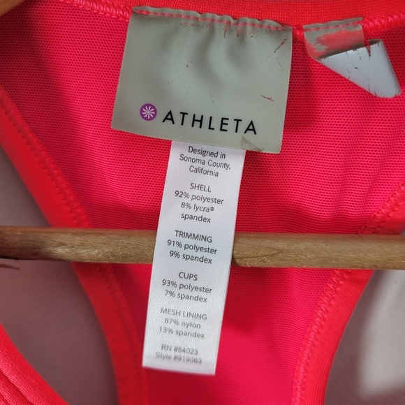 Athleta Vibrant Coral Tank Top SZ Xxs - Picture 3 of 4